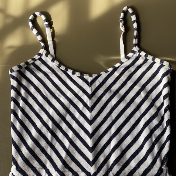 Juice Couture Blue Navy White Stripe Terry Casual Maxi Dress Size XS - Picture 2 of 14